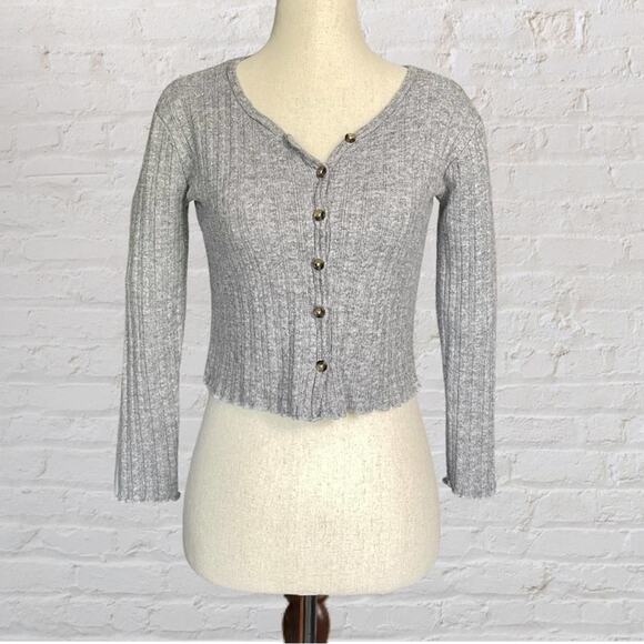 Tilly’s White Fawn Cropped Cardigan Fall Coquette Layering XS - Picture 1 of 10